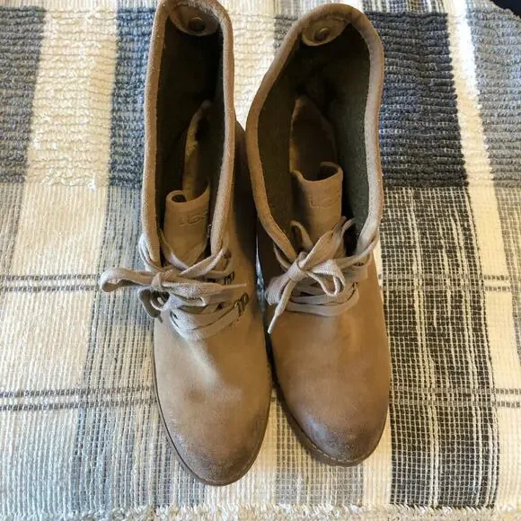UGG Australia Calynda Seude Ankle Booties Womens Sz 10 Winter Cute Warm - Picture 5 of 10